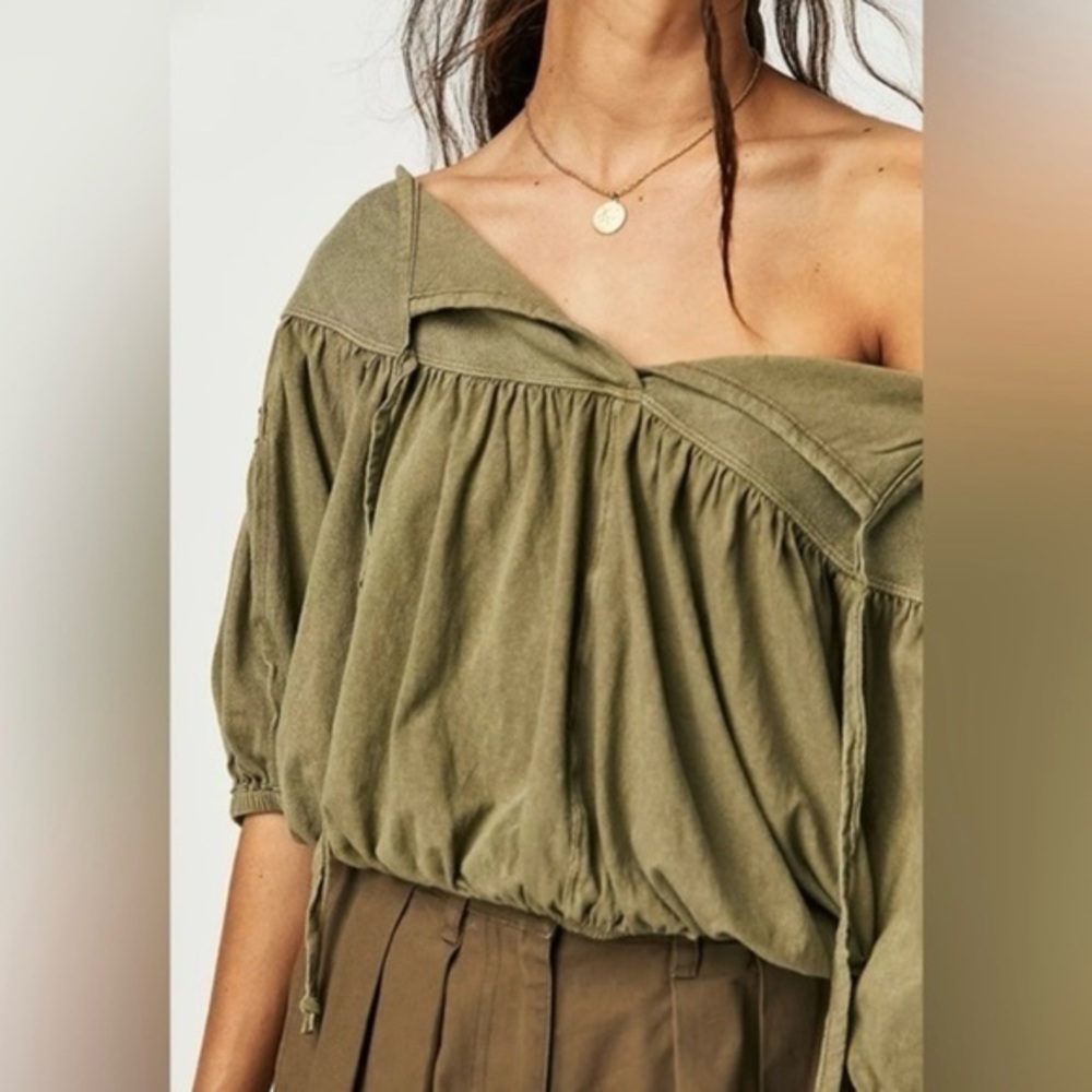 Free People No Good Alone Tee in Willow